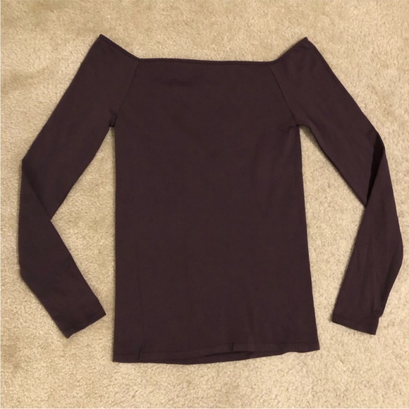 Free People Off The Shoulder Long Sleeve In Chocolate Merlot. NWOT! Sz XS/S, M/L - Picture 6 of 8